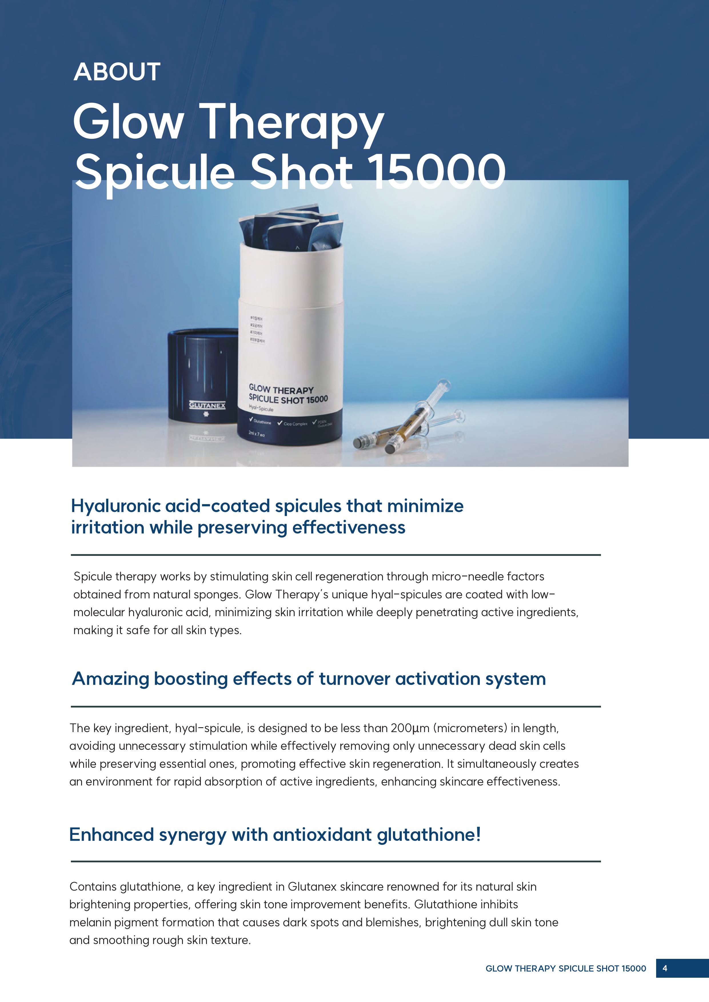 Tinh chất Tái Tạo Da Với Công Nghệ Vi Kim Sinh Học Glutanex Glow Therapy Spicule Shot 50000