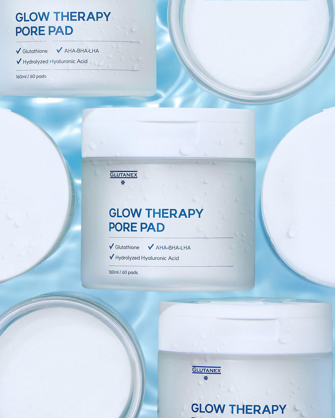 Toner Pad Làm Sạch Sâu, Tẩy Tế Bào Chết & Dưỡng Sáng Da Glutanex Glow Therapy