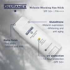 Lăn Chống Nắng Ngăn Melanin, Không Nhờn Rít Glutanex Sun Stick SPF50+ PA++++