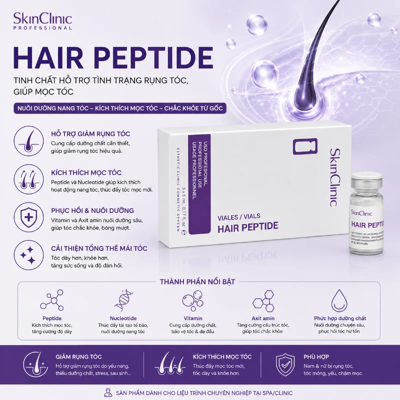 Tinh Chất Hỗ Trợ Giảm Rụng Tóc, Kích Thích Mọc Tóc HAIR Peptide Meso SkinClinic Chính Hãng