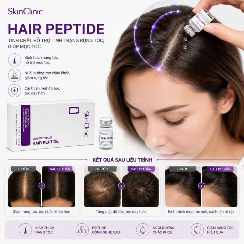 Tinh Chất Hỗ Trợ Giảm Rụng Tóc, Kích Thích Mọc Tóc HAIR Peptide Meso SkinClinic Chính Hãng