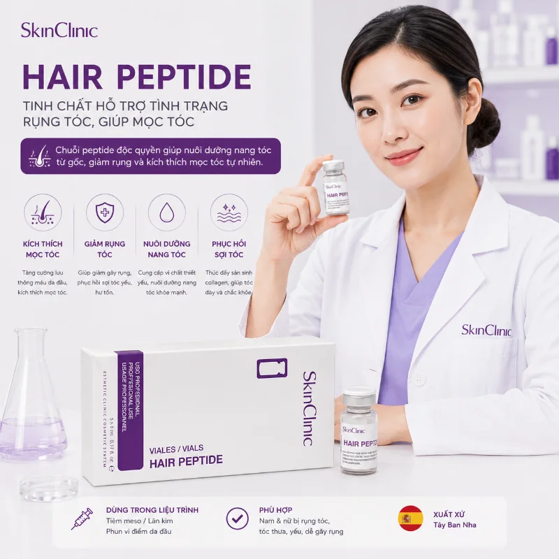 Tinh Chất Hỗ Trợ Giảm Rụng Tóc, Kích Thích Mọc Tóc HAIR Peptide Meso SkinClinic Chính Hãng