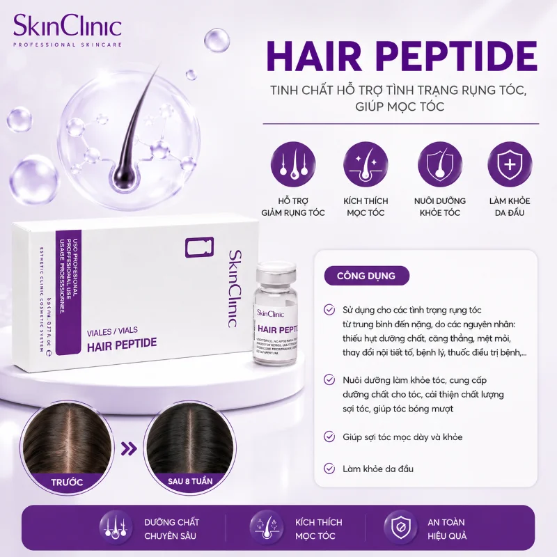 Tinh Chất Hỗ Trợ Giảm Rụng Tóc, Kích Thích Mọc Tóc HAIR Peptide Meso SkinClinic Chính Hãng