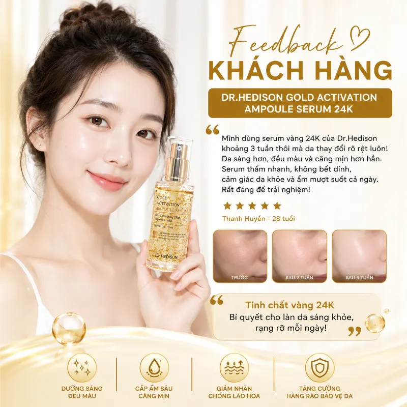 Huyết thanh vàng 24K Dr.HEDISON Gold Activation Ampoule Serum 50ml-250ml