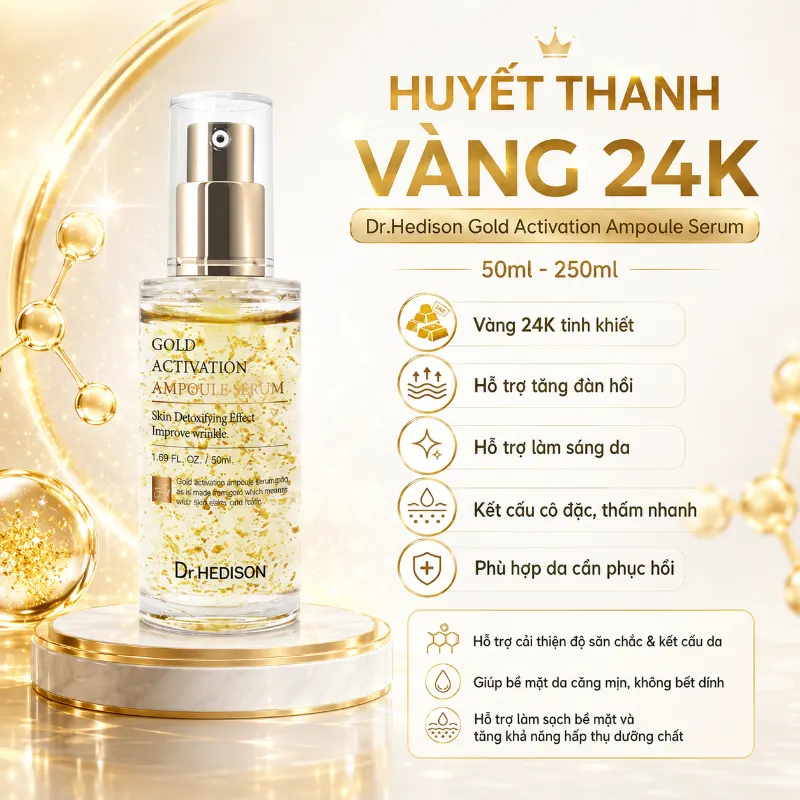 Huyết thanh vàng 24K Dr.HEDISON Gold Activation Ampoule Serum 50ml-250ml