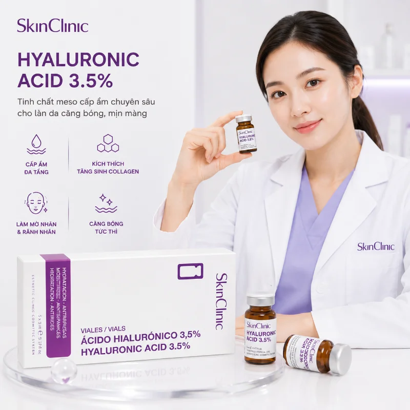 Hyaluronic Acid 3.5% SkinClinic – Tinh Chất Hỗ Trợ Da Căng Bóng, Giảm Các Biểu Hiện Lão Hóa