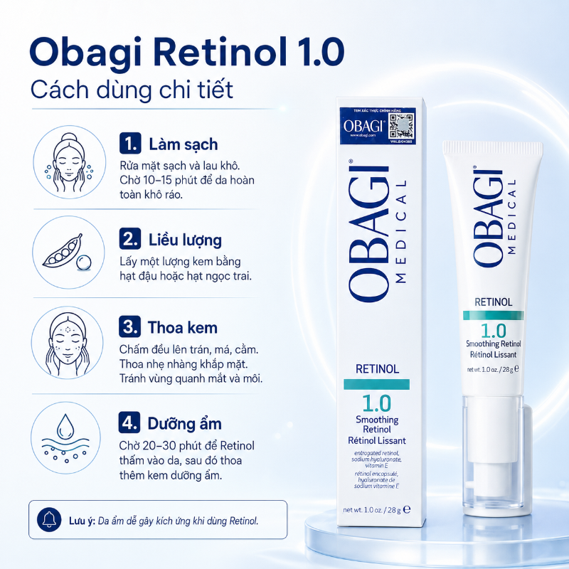 Kem Dưỡng Ẩm & Giảm Nếp Nhăn Obagi Retinol 1.0 28g