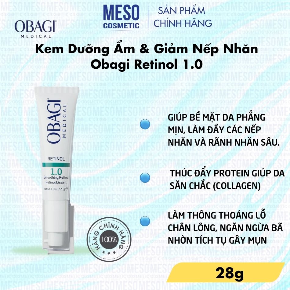 Kem Dưỡng Ẩm & Giảm Nếp Nhăn Obagi Retinol 1.0 28g