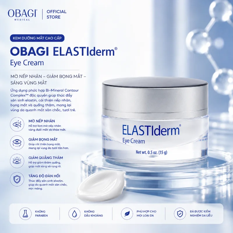 Kem Dưỡng Mắt Cải Thiện Nếp Nhăn, Bọng Mắt Obagi ELASTIderm® Eye Cream 15g