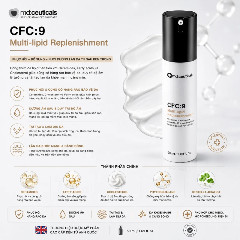Kem Dưỡng Phục Hồi Da CFC:9 Multi-Lipid Replenishment - MD:Ceuticals