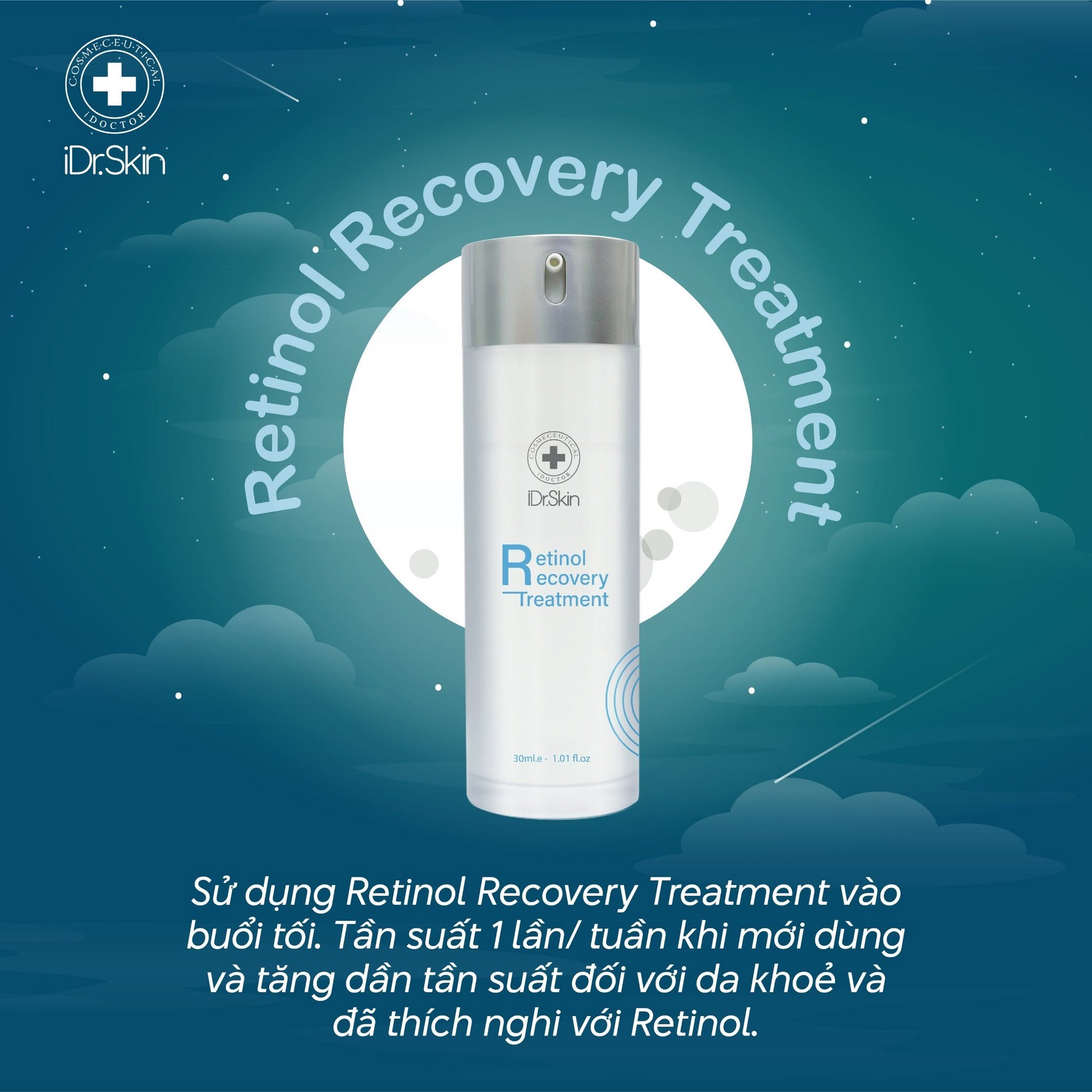 Kem Dưỡng Retinol 0.5% Cải Thiện Da Lão Hóa Retinol Recovery Treatment iDr.Skin 30ml