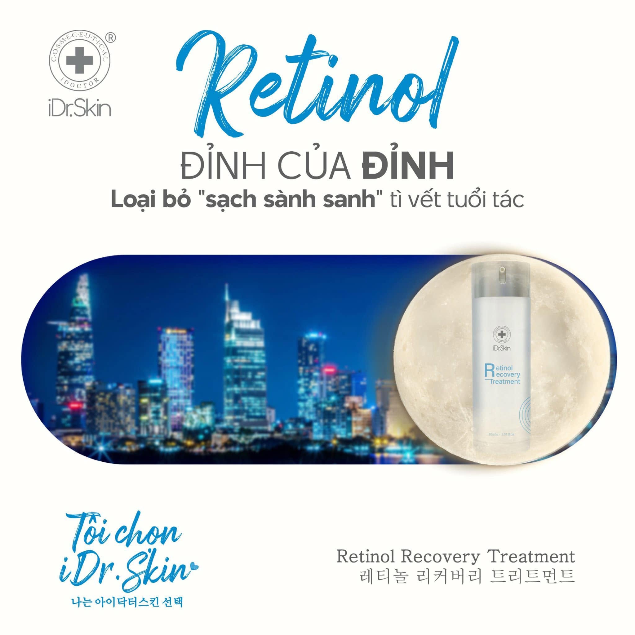 Kem Dưỡng Retinol 0.5% Cải Thiện Da Lão Hóa Retinol Recovery Treatment iDr.Skin 30ml