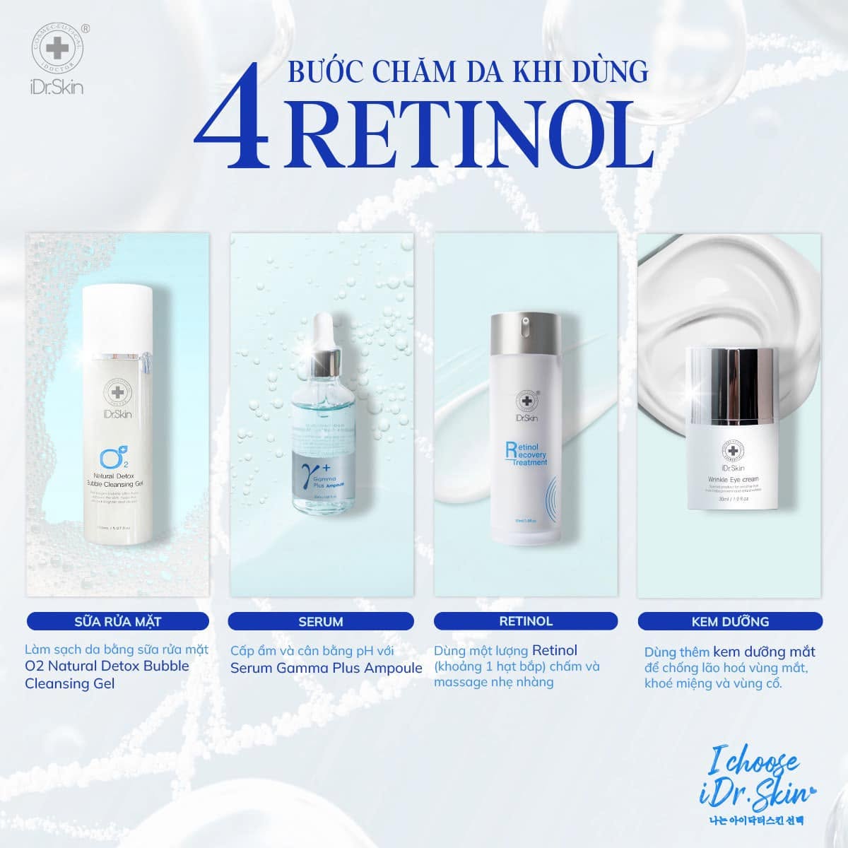 Kem Dưỡng Retinol 0.5% Cải Thiện Da Lão Hóa Retinol Recovery Treatment iDr.Skin 30ml