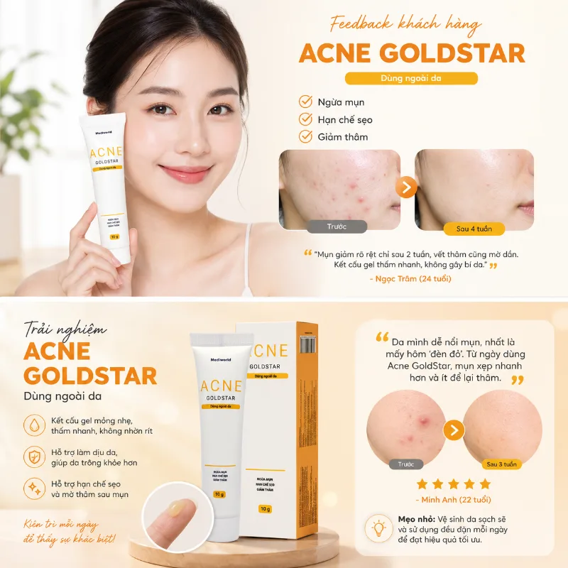 Kem Hỗ Trợ Xử Lý Mụn, Giảm Thâm & Phục Hồi Da Acne GoldStar Mediworld