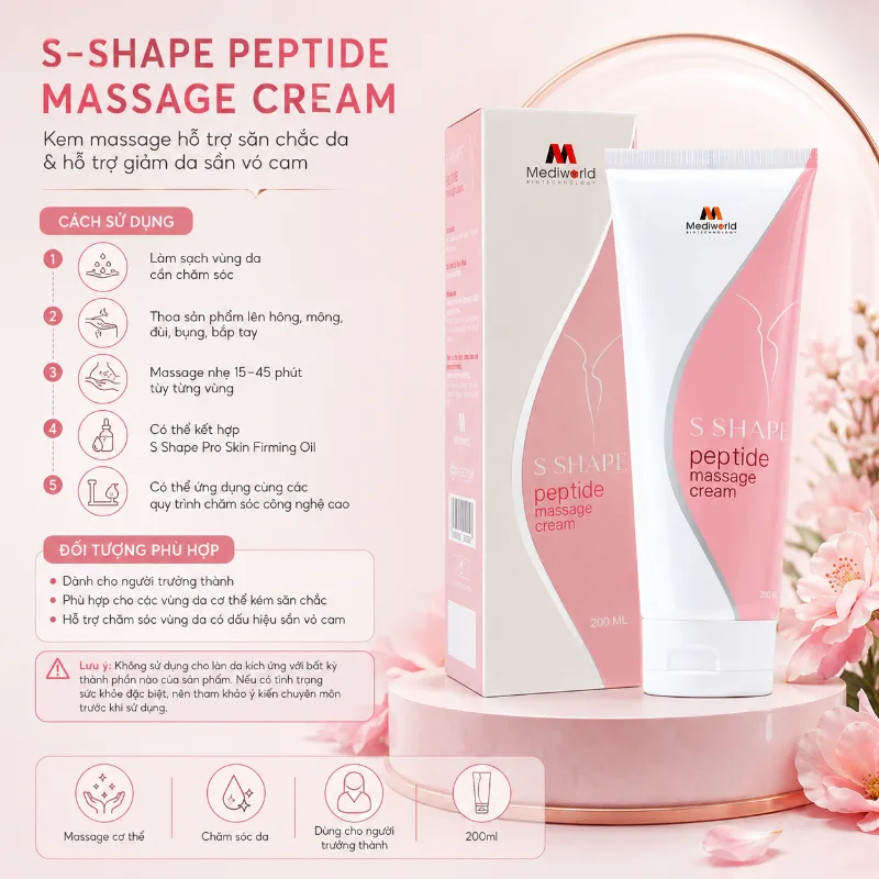 Kem Massage Giảm Mỡ S-Shape Peptide Massage Cream Mediworld