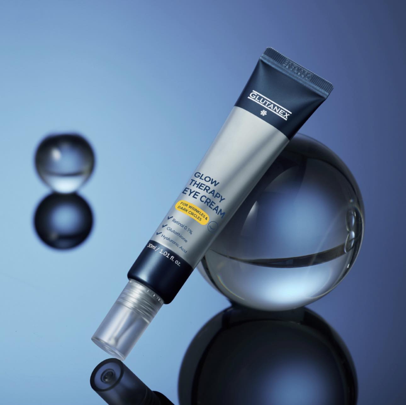 Kem Mắt Hỗ Trợ Cải Thiện Thâm, Giảm Nếp Nhăn & Trẻ Hóa Vùng Mắt Glutanex Glow Therapy Eye Cream 30ml Chính Hãng