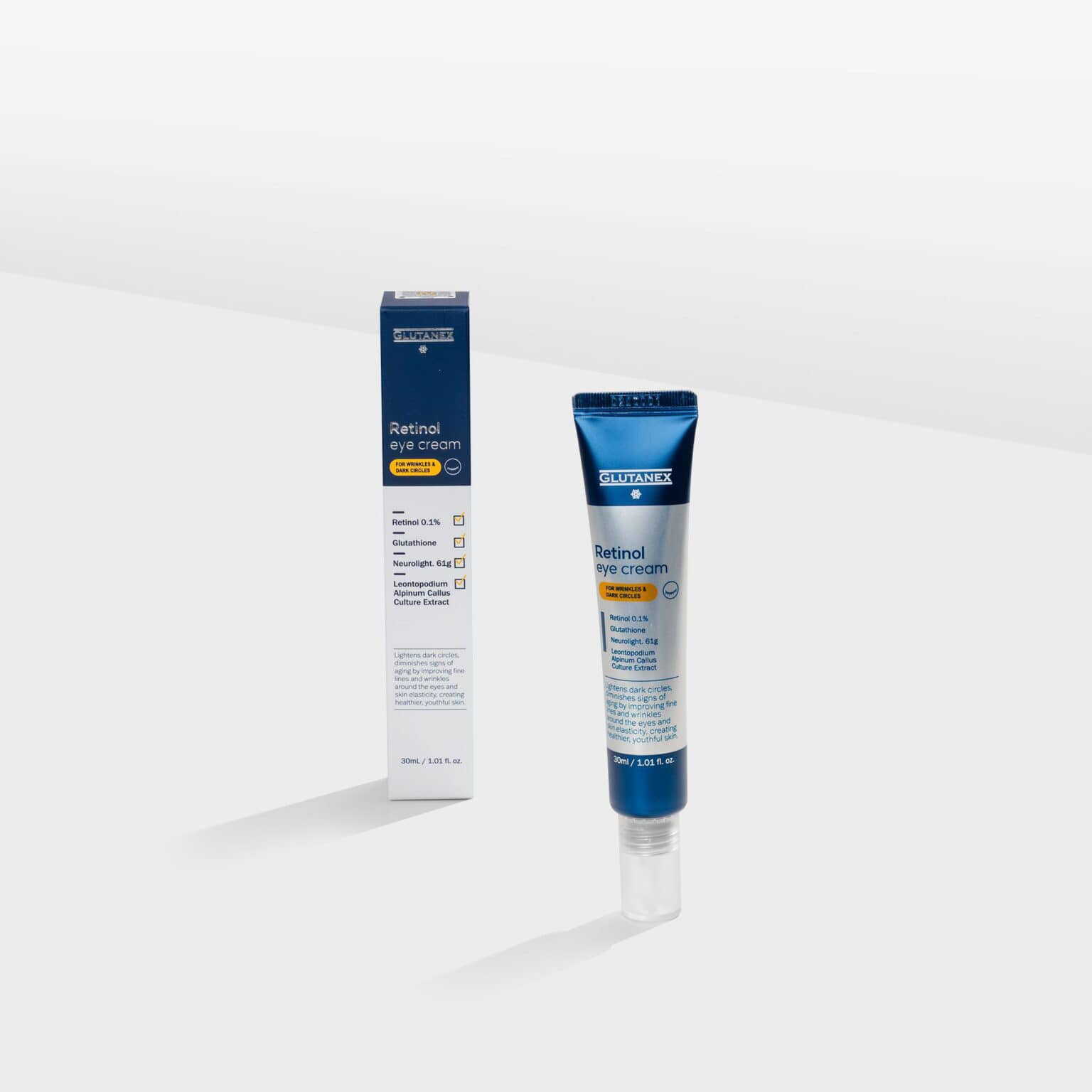 Kem Mắt Hỗ Trợ Cải Thiện Thâm, Giảm Nếp Nhăn & Trẻ Hóa Vùng Mắt Glutanex Glow Therapy Eye Cream 30ml Chính Hãng