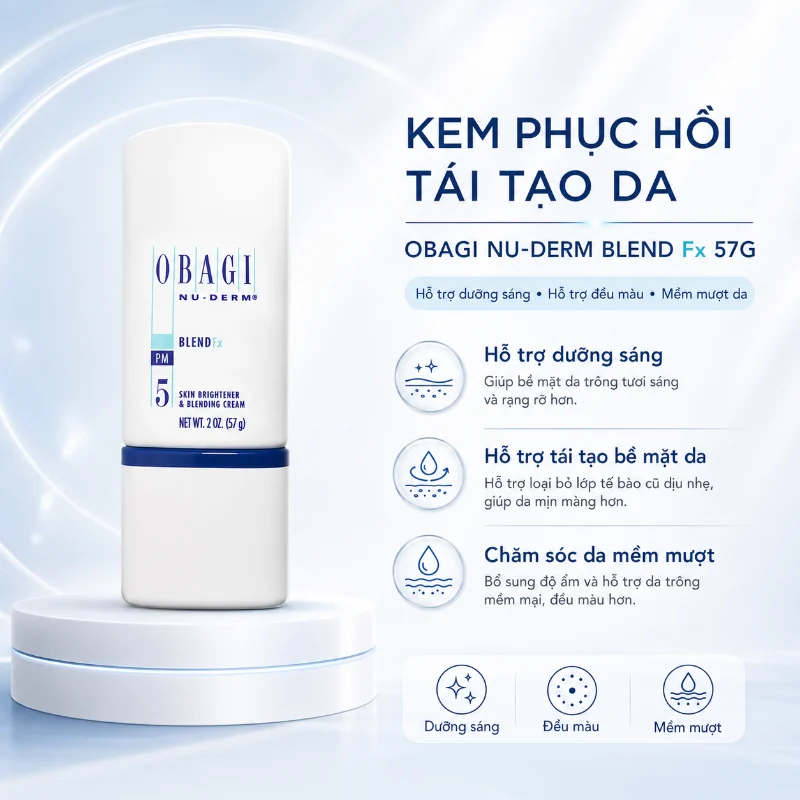 Kem Phục Hồi Tái Tạo Da, Hỗ Trợ Làm Sáng & Cải Thiện Nám Obagi Nu-Derm Blend Fx 57g