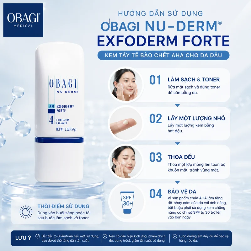 Kem Tẩy Da Chết Cho Da Dầu Obagi Nu-derm Exfoderm Forte Số 4 57g