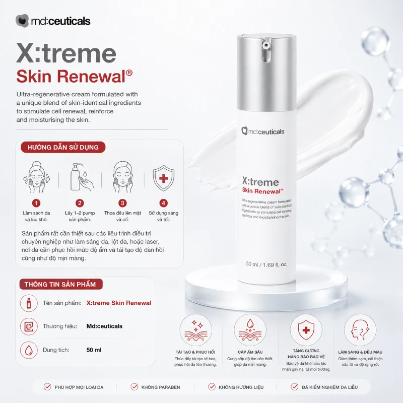 Kem Tế Bào Gốc Phục Hồi Da X:TREME Skin Renewal - MD:Ceuticals