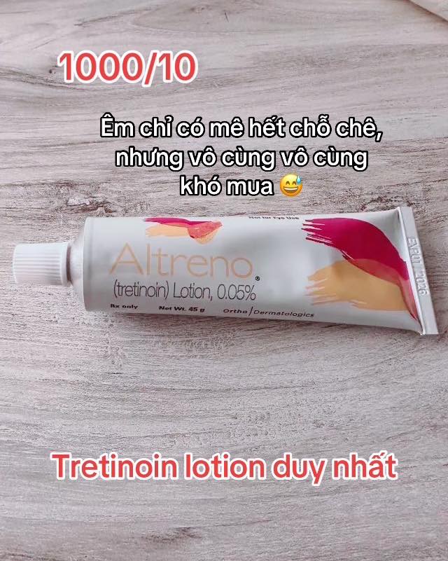 Kem Tretinoin Chống Lão Hóa & Trị Mụn Hiệu Quả Altreno Lotion 0.05% (20g) Mỹ