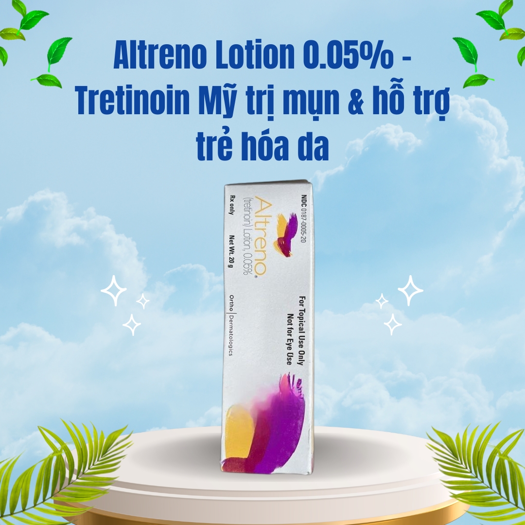 Kem Tretinoin Chống Lão Hóa & Trị Mụn Hiệu Quả Altreno Lotion 0.05% (20g) Mỹ