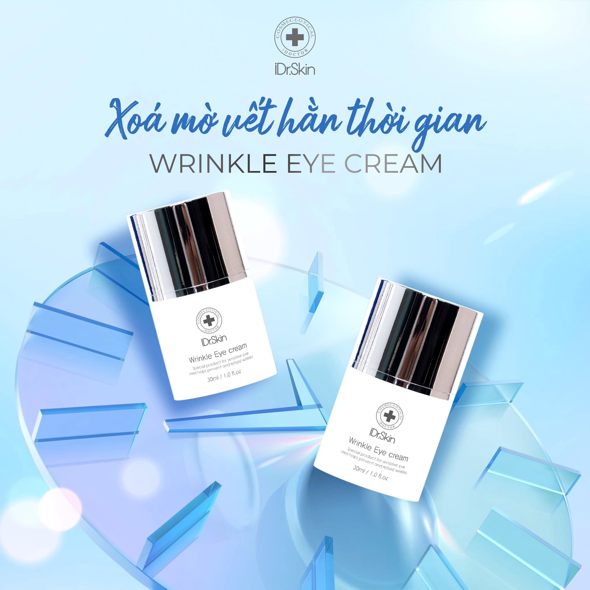 Kem Xóa Nhăn Mờ Thâm, Dưỡng Da Vùng Mắt iDr.Skin Wrinkle Eye Cream