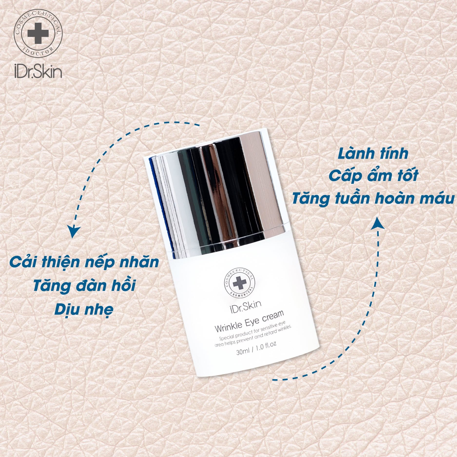 Kem Xóa Nhăn Mờ Thâm, Dưỡng Da Vùng Mắt iDr.Skin Wrinkle Eye Cream