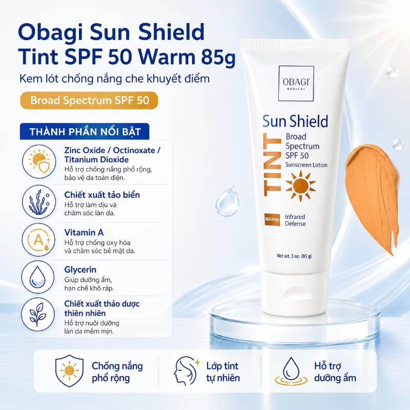 Kem chống nắng Obagi Sun Shield Tint SPF 50 Warm 85g