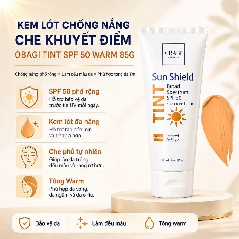 Kem chống nắng Obagi Sun Shield Tint SPF 50 Warm 85g