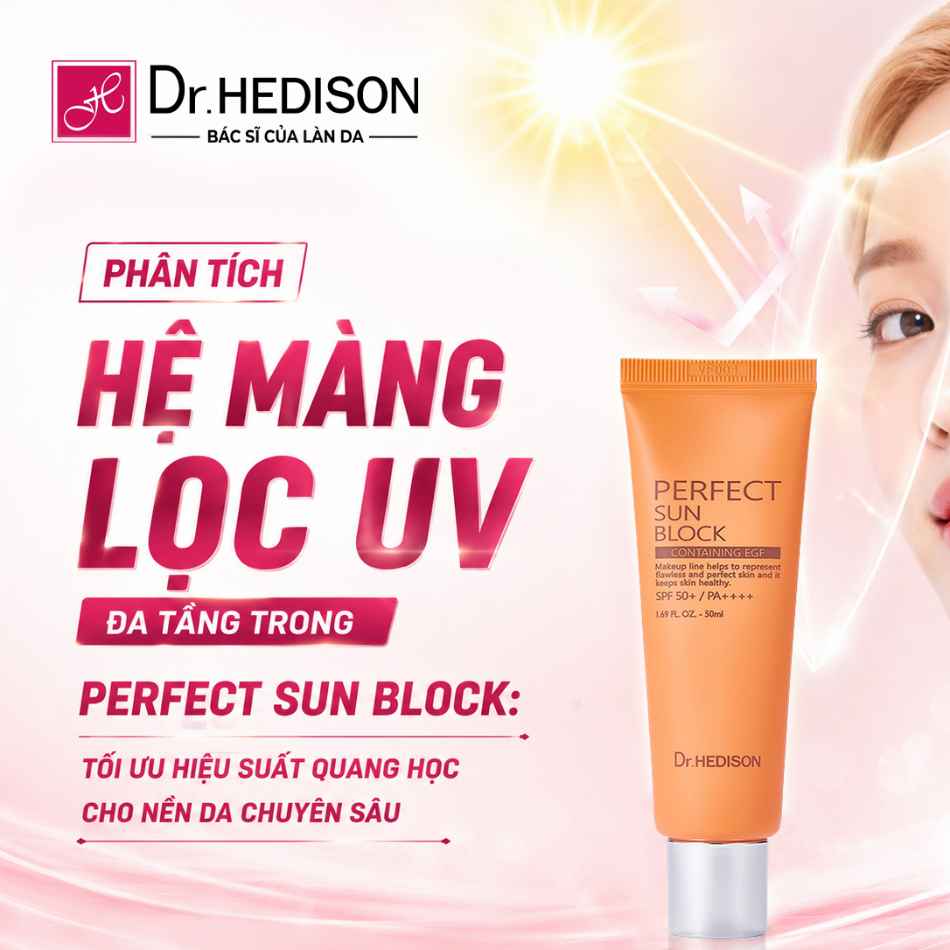 Kem chống nắng không trôi Dr.HEDISON Perfect Sun Block
