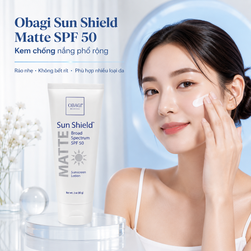Kem chống nắng phổ rộng Obagi Sun Shield Matte Broad Spectrum SPF 50