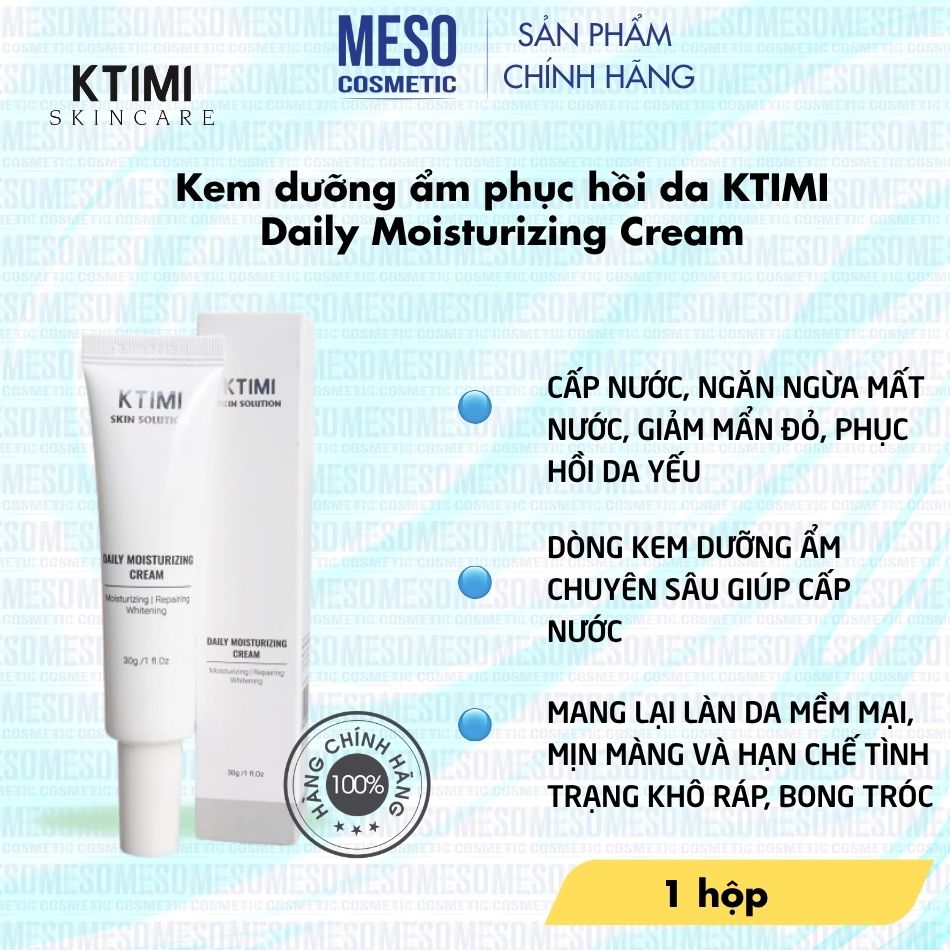 Kem dưỡng ẩm phục hồi da KTIMI Daily Moisturizing Cream