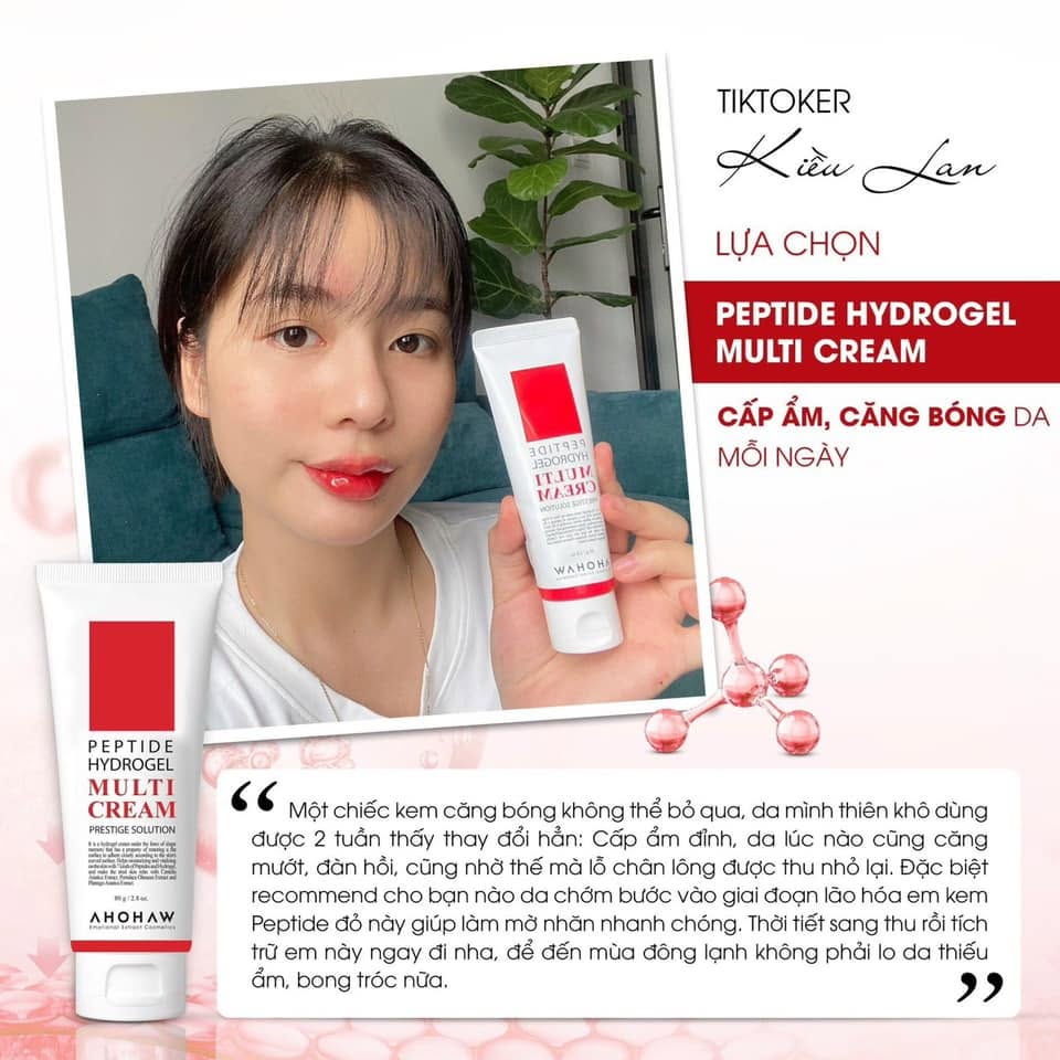 Kem dưỡng botox peptide phục hồi cải thiện nếp nhăn Ahohwa Prestige Solution Peptide Hydrogel Multi Cream