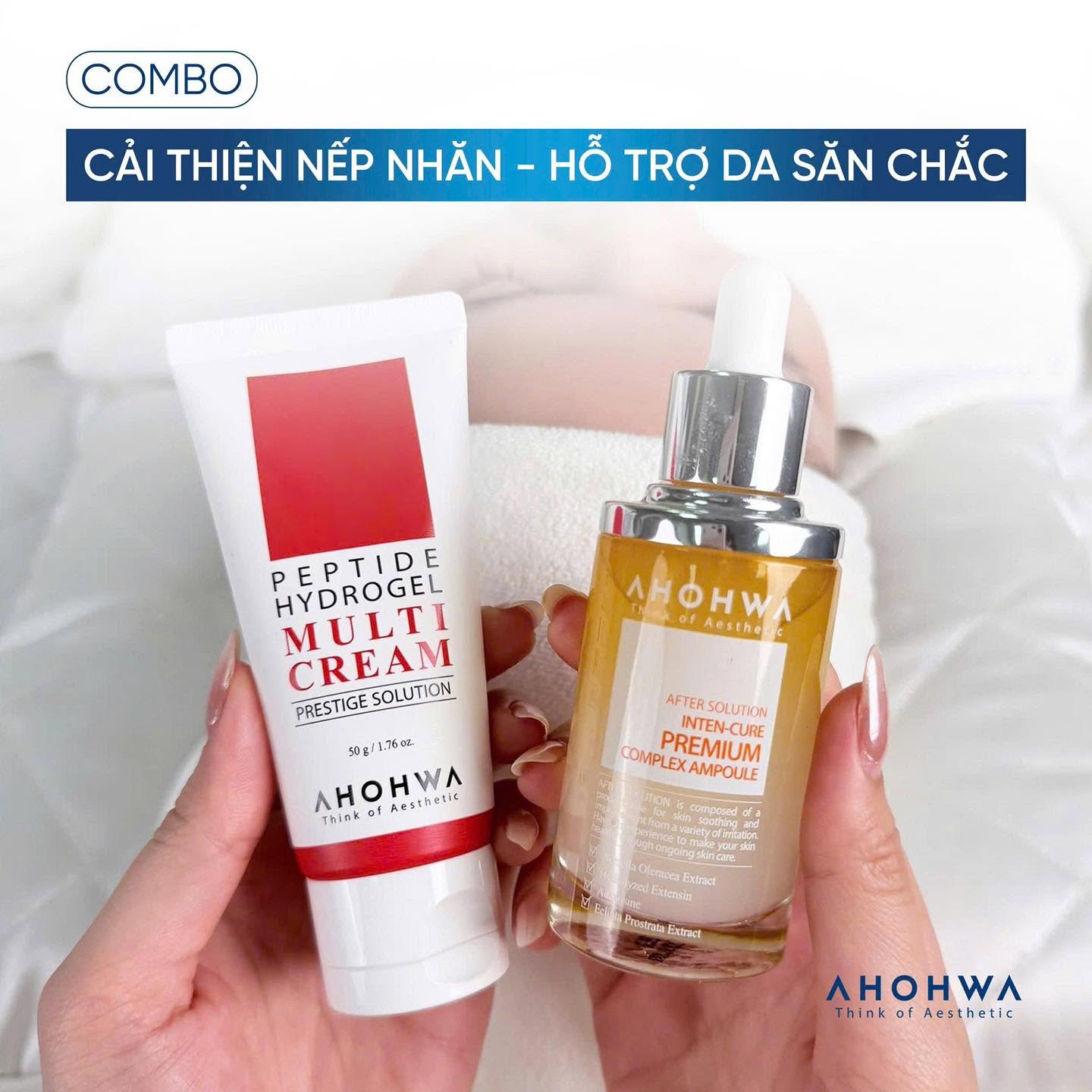 Kem dưỡng botox peptide phục hồi cải thiện nếp nhăn Ahohwa Prestige Solution Peptide Hydrogel Multi Cream