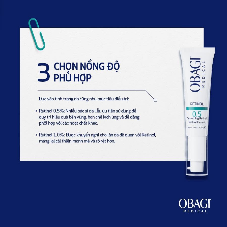 Kem dưỡng chống lão hóa, làm mờ nếp nhăn Obagi Retinol 0.5% 28g