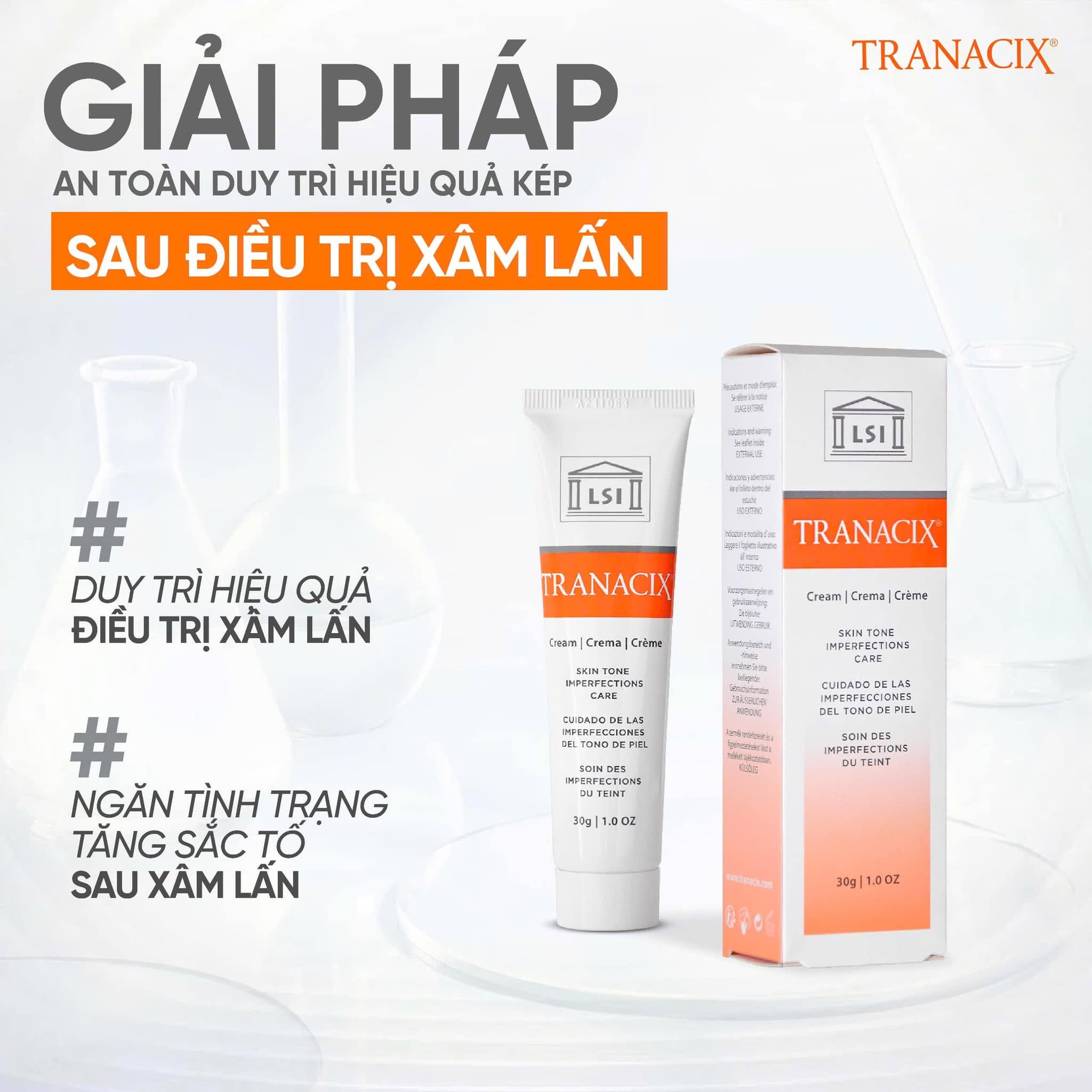 Kem dưỡng mờ nám da Tranacix Crema Facial