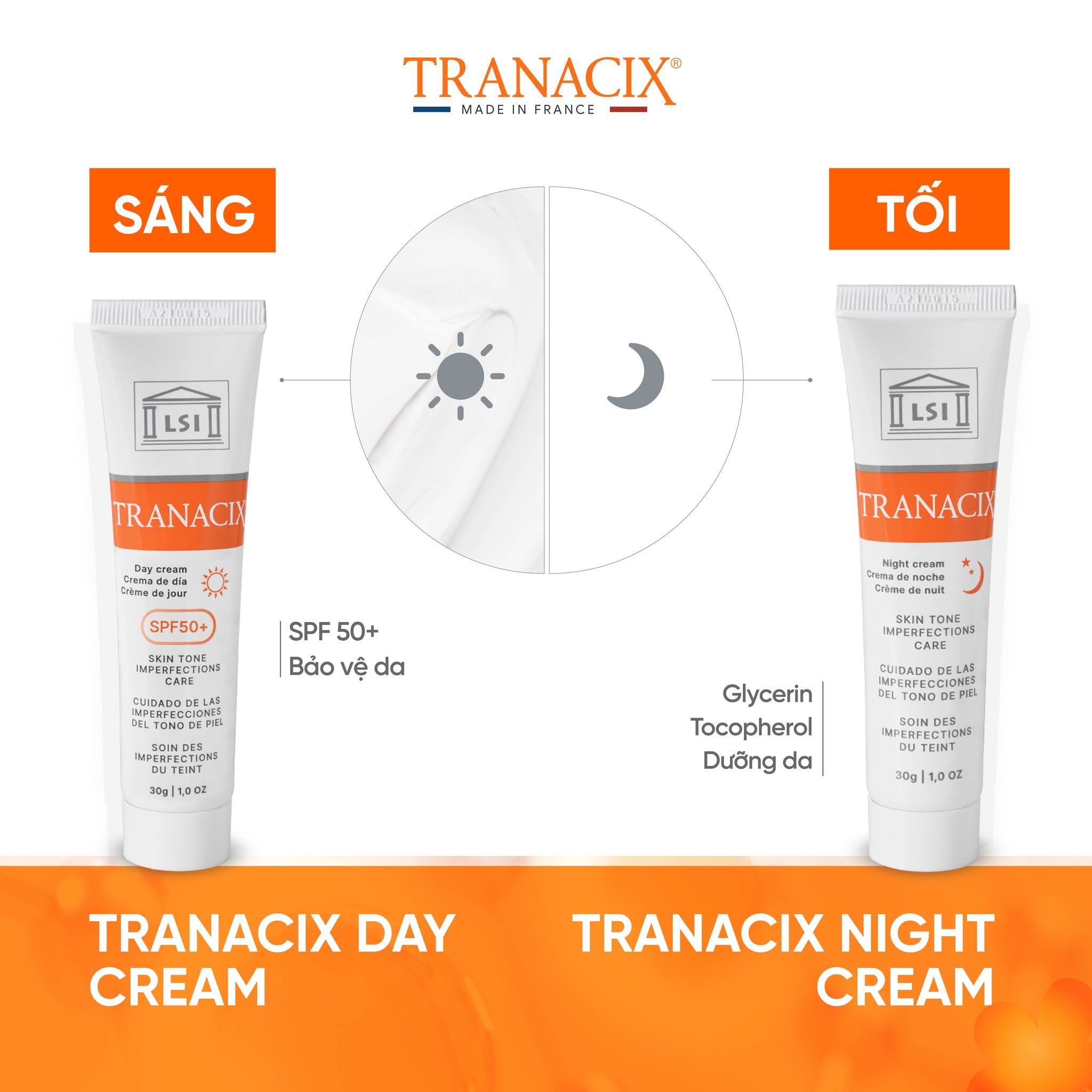 Kem dưỡng mờ nám da Tranacix Crema Facial