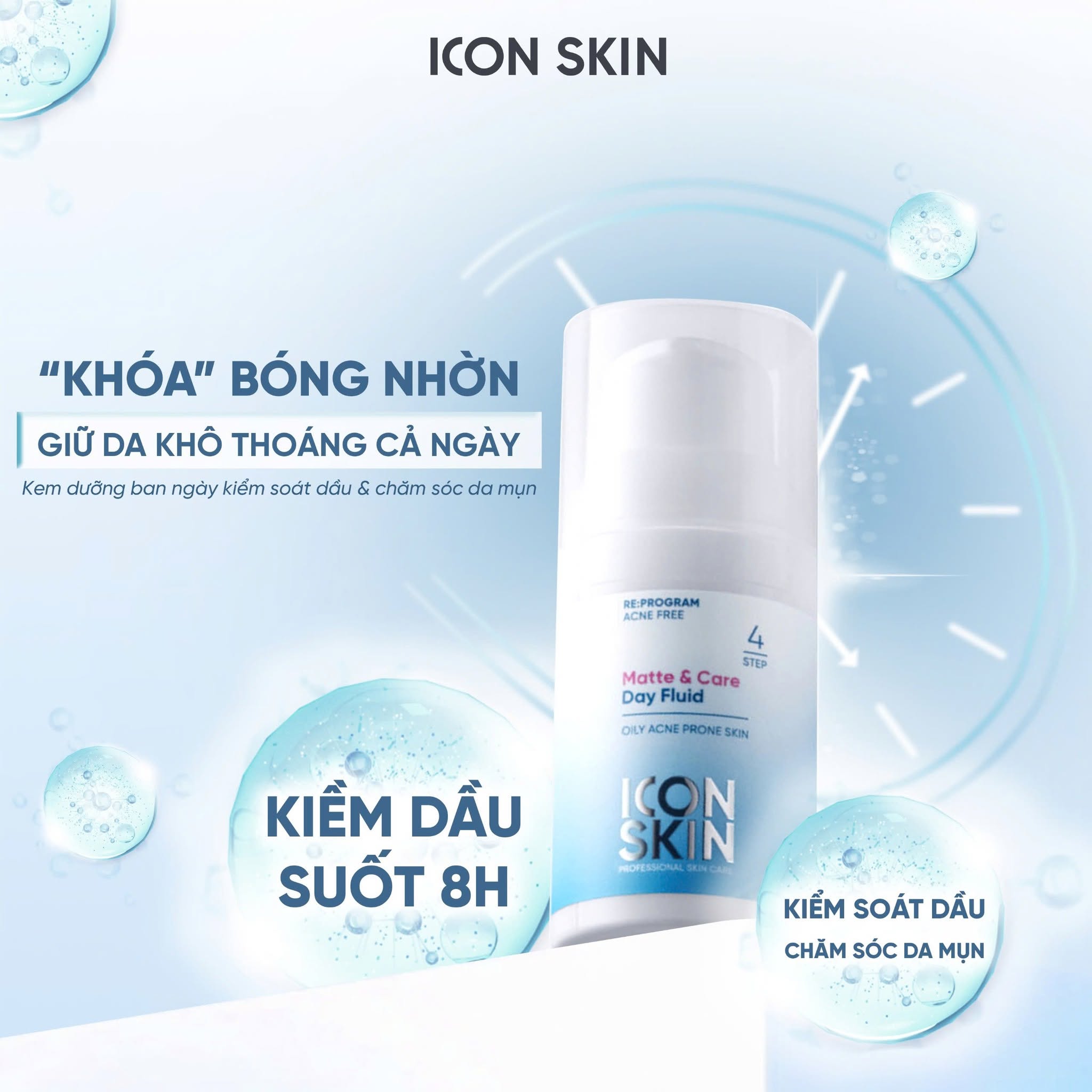 Kem dưỡng ngày cho da dầu, da hỗn hợp Icon Skin Matte & Care Day Fluid
