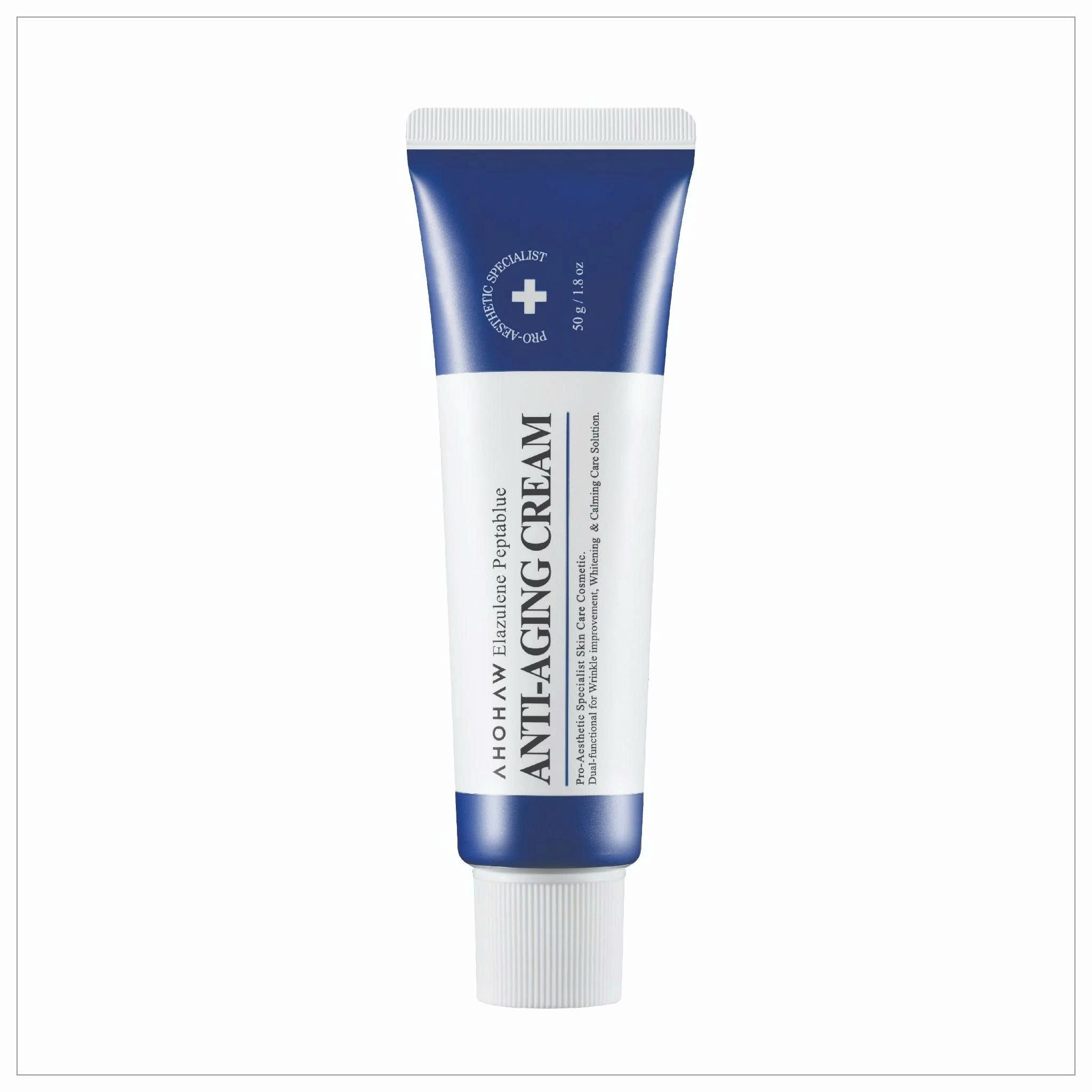Kem dưỡng phục hồi trẻ hóa tế bào sinh học Ahohwa Elazulene Peptablue Anti-Aging Cream