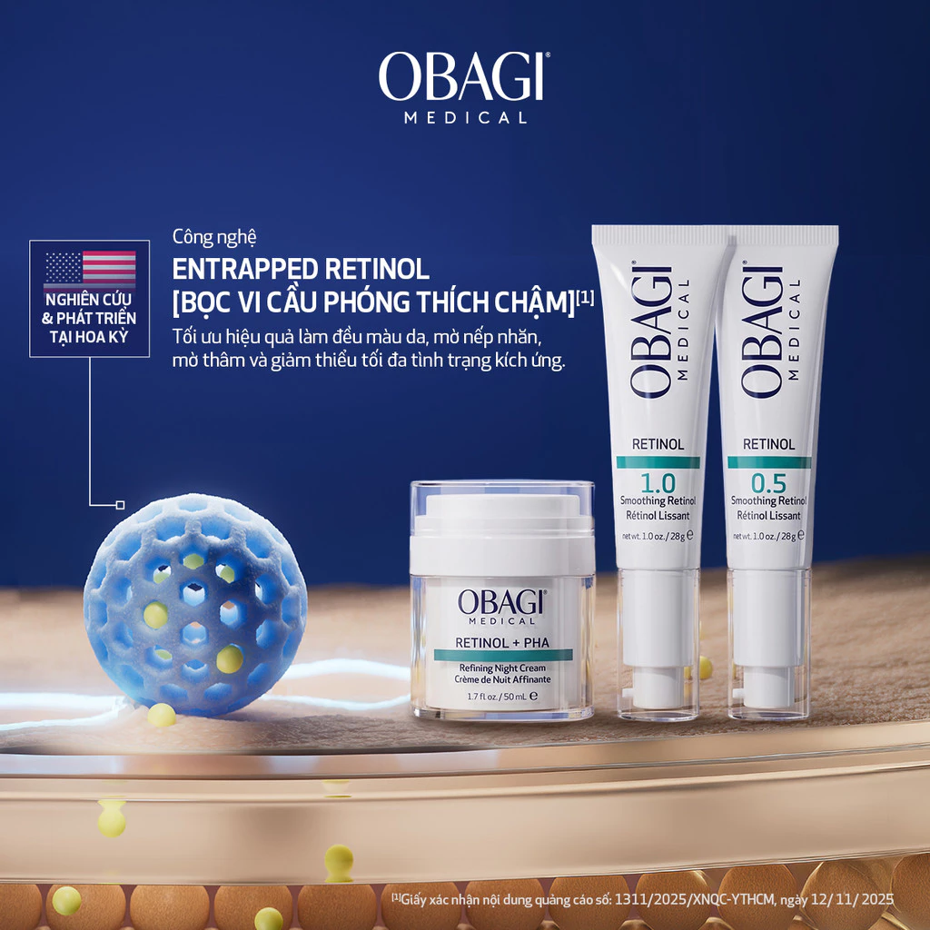 Kem dưỡng tái tạo & trẻ hóa da ban đêm Obagi Medical Retinol + PHA