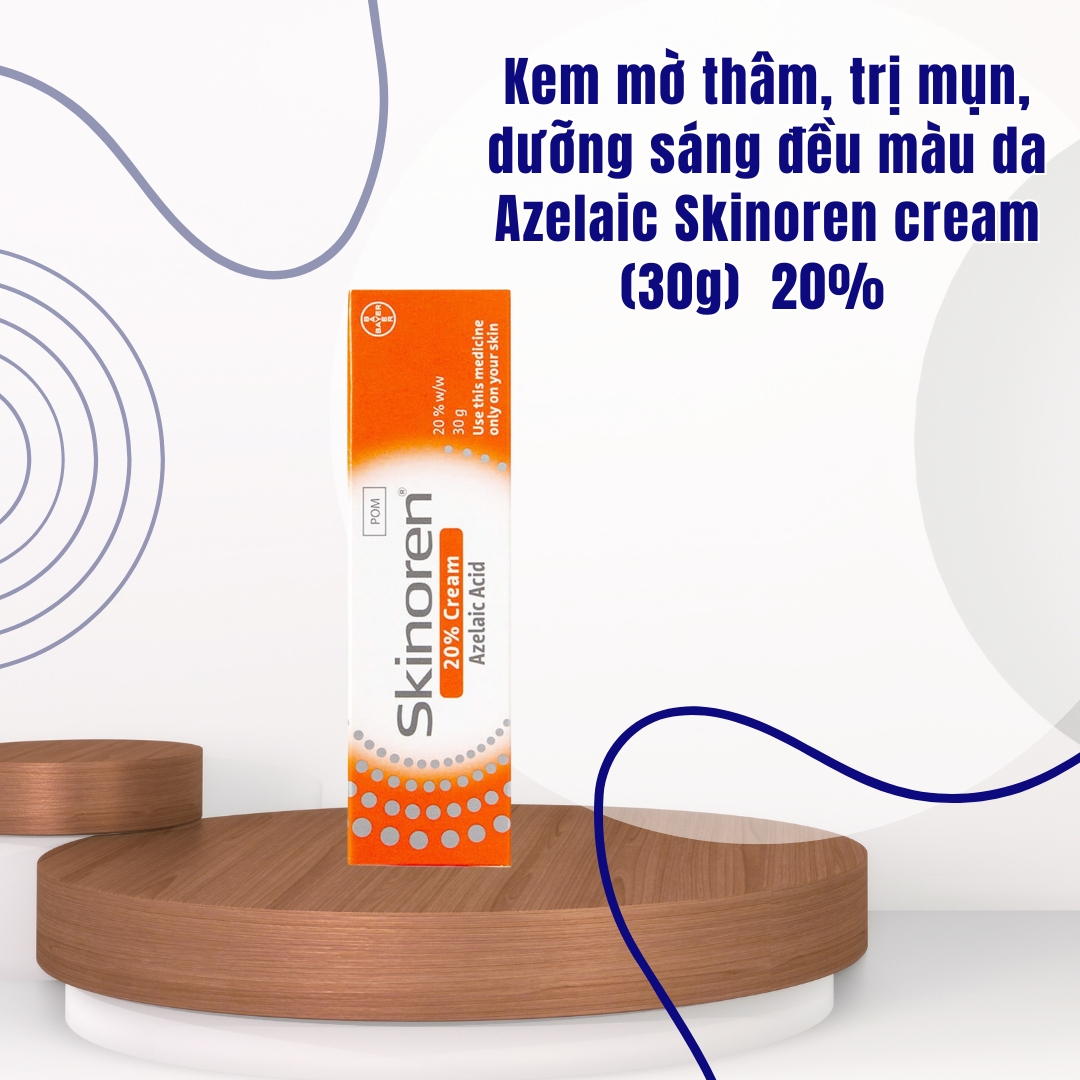 Kem mờ thâm, trị mụn, dưỡng sáng đều màu da Azelaic Skinoren cream (30g) 20%