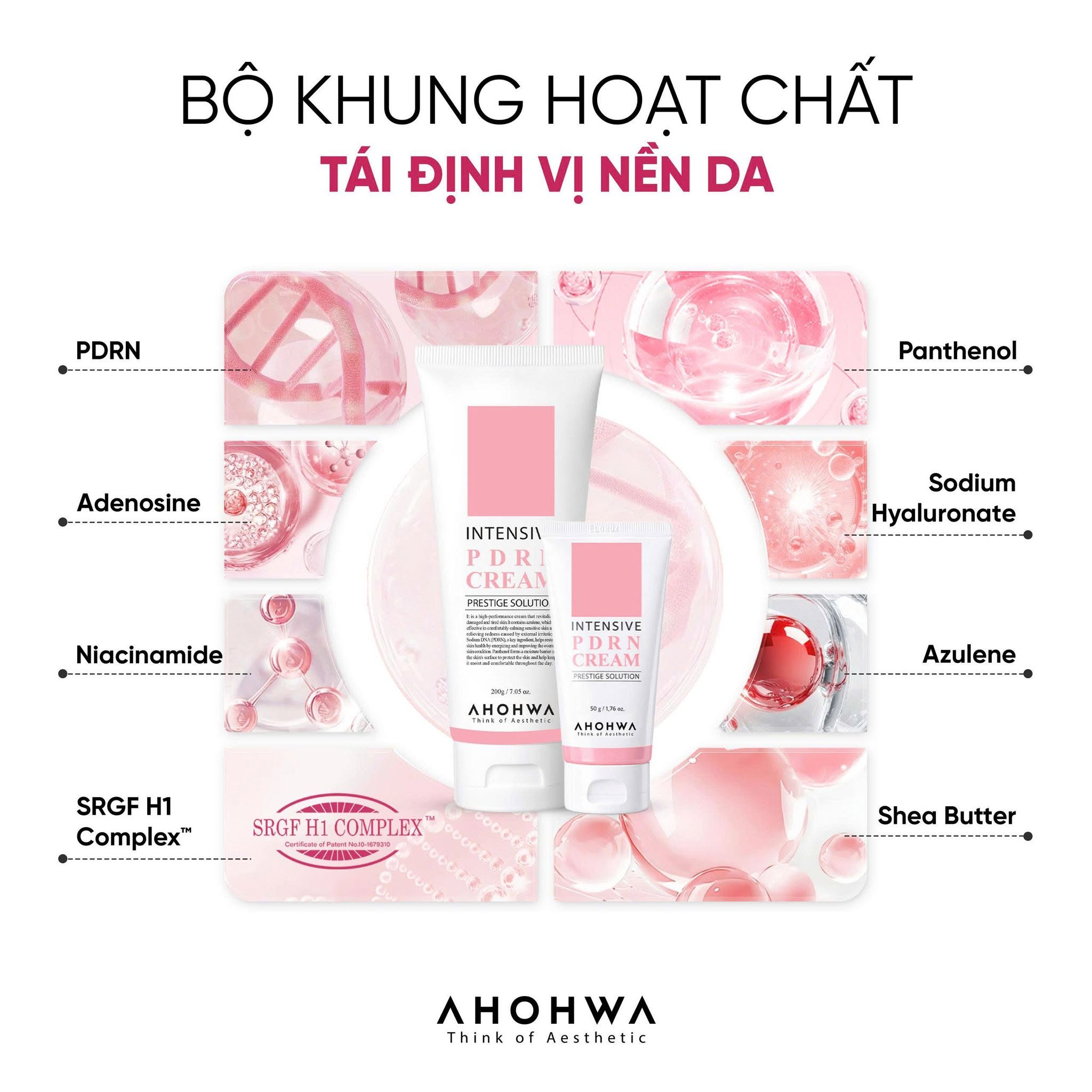 Kem tái thiết làn da nguyên bản trẻ hóa cấp độ tế bào Ahohwa Prestige Solution Intensive PDRN Cream