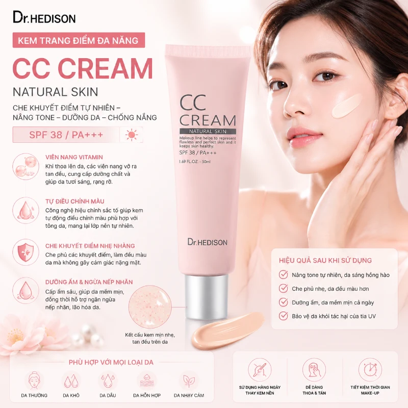 Kem trang điểm Dr.Hedison CC Cream (50ml)
