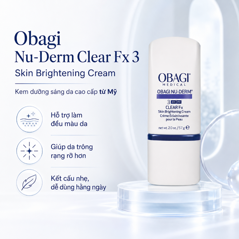 Kem Hỗ Trợ Mờ Nám, Tàn Nhang & Cải Thiện Sắc Tố Da Obagi Nu-Derm Clear Số 3 57g Chính Hãng