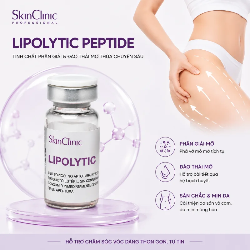 LIPOLYTIC PEPTIDE MESO SKINCLINIC - TINH CHẤT ĐÀO THẢI MỠ CHO VÙNG BODY 1 LỌ