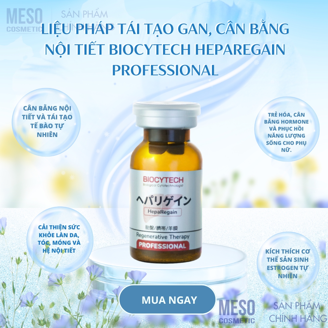 Liệu pháp tái tạo gan, cân bằng nội tiết Biocytech Heparegain Professional