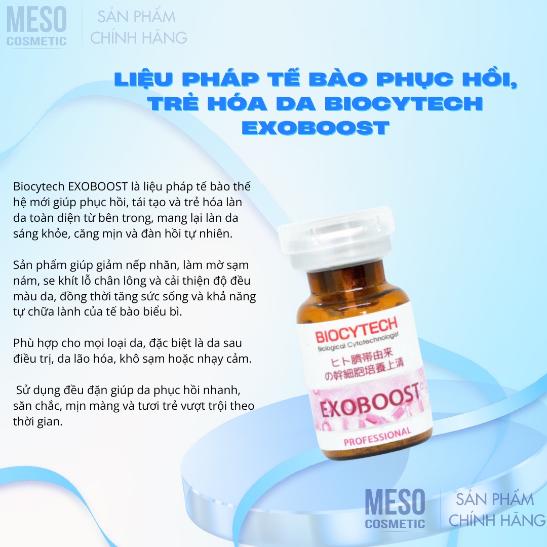 Liệu pháp tế bào phục hồi, trẻ hóa da Biocytech EXOBOOST