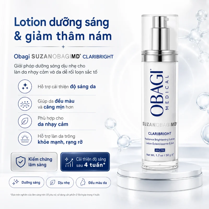 Lotion Dưỡng Sáng Giảm Thâm Nám, Làm Đều Màu Da Hiệu Quả OBAGI SUZANOBAGIMD® Claribright