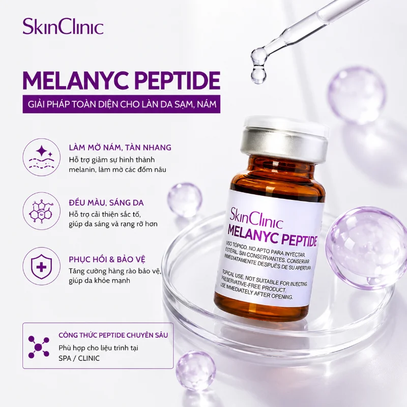 Tinh Chất Hỗ Trợ Mờ Nám, Dưỡng Sáng Da MELANYC Peptide Meso SkinClinic 1 Lọ Chính Hãng